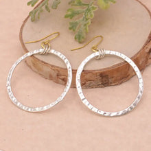 Simple Circle Textured Circle Earrings