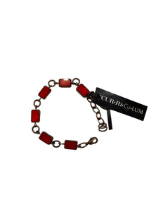 Red Bracelet--Czech Glass Beads