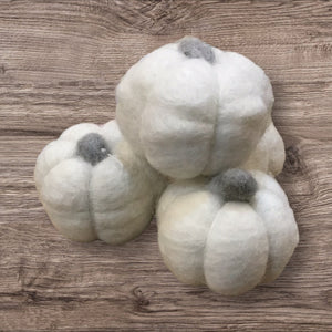 Felt Pumpkins-White