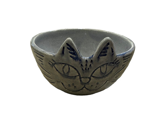 Cat Bowl, Small--Light Blue