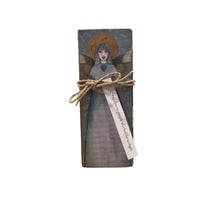 Small Wood Block Angel "Stay Close.."