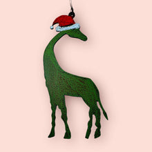 Giraffe Ornament Santa Hat