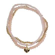 Double Circle Chain Bracelet with Heart