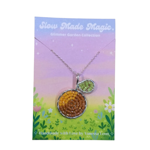 Orange Pendant Necklace