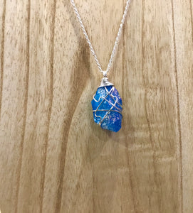 Aqua Aura Quartz Pendant