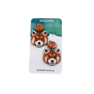 Red Panda Earrings