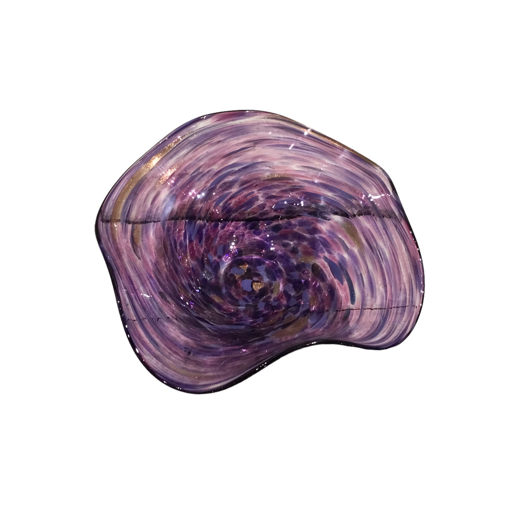Purple Wavy Bowl with Foot