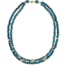Double Strand Teal Necklace