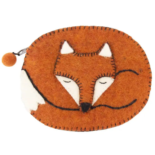 Monkey Felt Coin Zipper Pouch