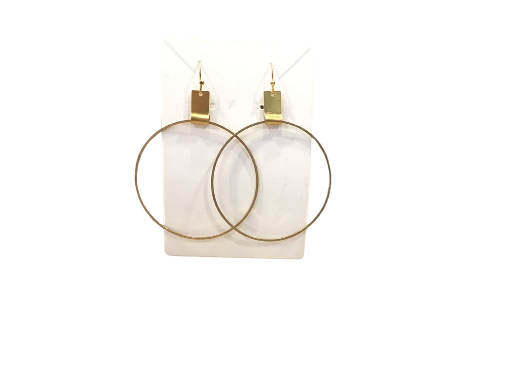 Brass Hoops Maxi Earrings