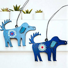 Dog ornament Love Pet Rustic Metal Recycle Scruffy dog USA