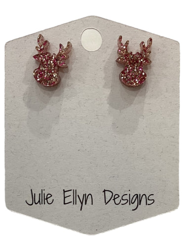 Sparkle Reindeer Stud Earrings