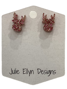 Sparkle Reindeer Stud Earrings