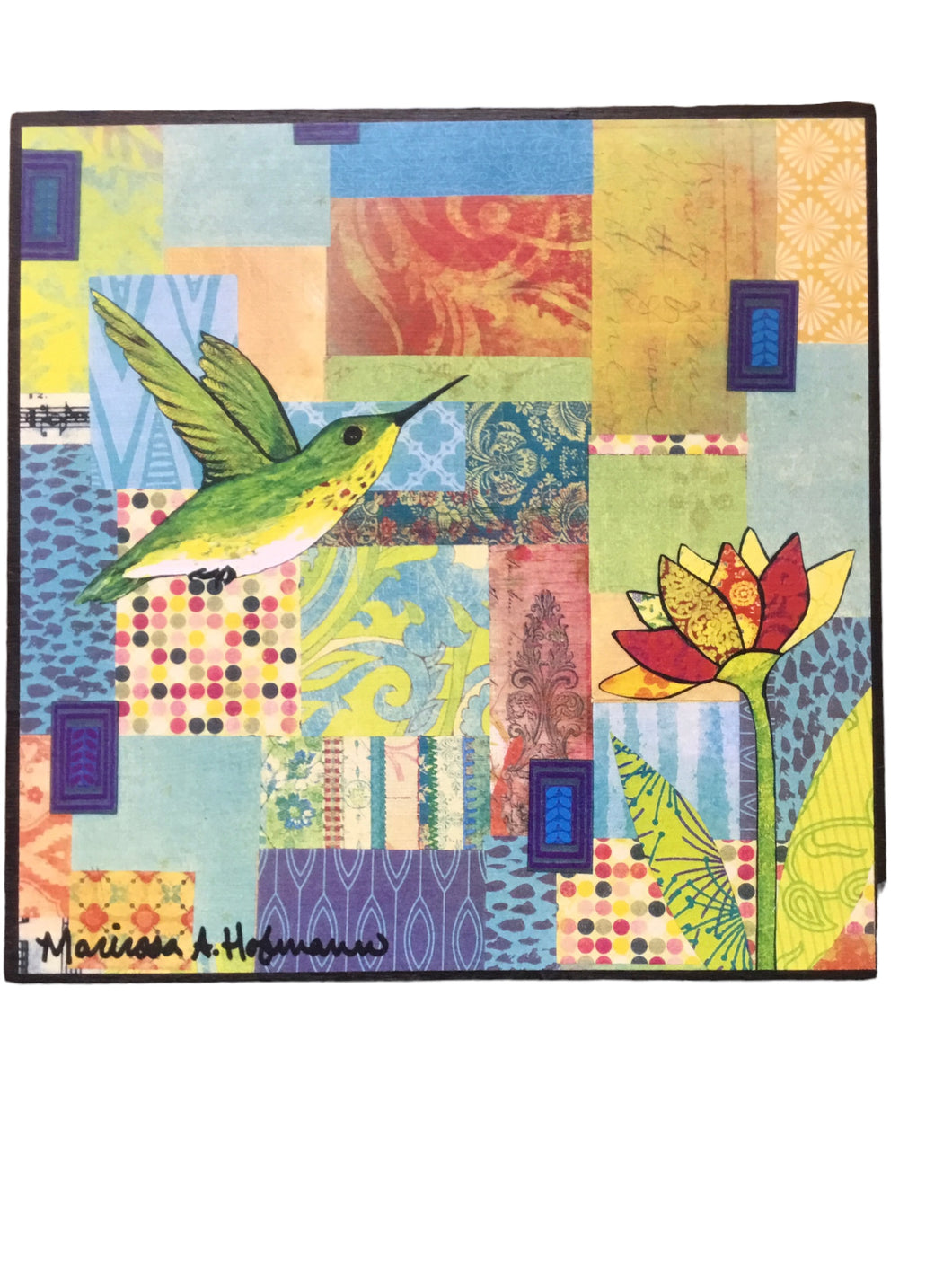 Hummingbird with Flower