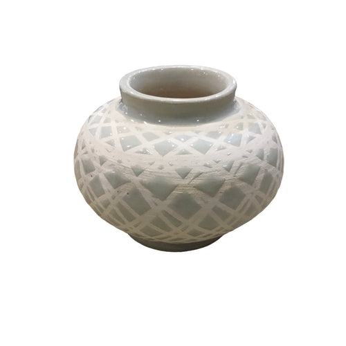 Caffeinated Spider Small Footed Aqua Vase
