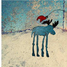 Moose Ornament Santa