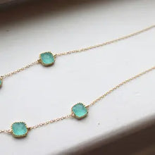 Aqua Blue Mint Necklace