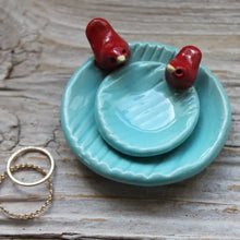 Tiny Faux Bois Bird Dish