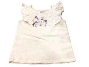 3T White t-shirt - Little wild flower