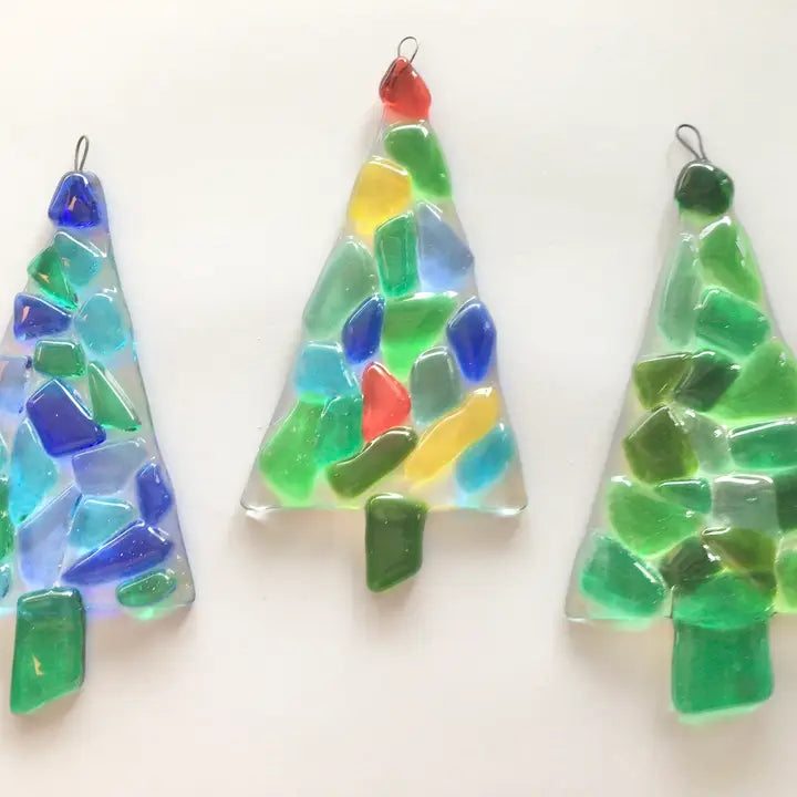 Glass Christmas Kaleidoscope Tree Ornament