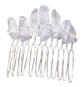 Aurora Quartz Hair Comb