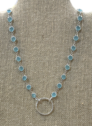 Nataly Aqua on Silver Choker