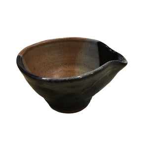 Georgia Clay Bowl with Spout--Brown, Grey, and Black
