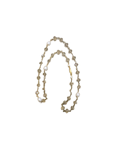 Champagne and Pearl Bracelet/ Necklace