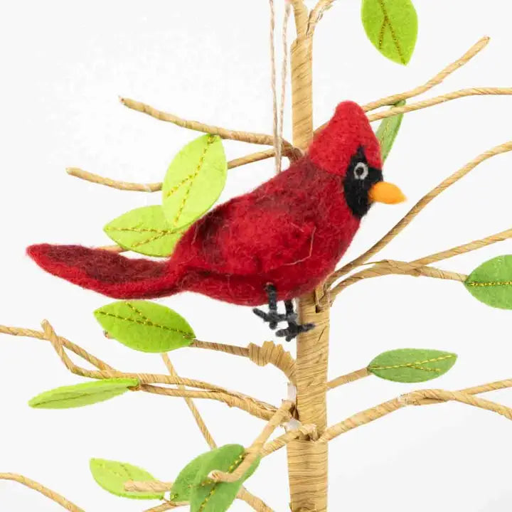 Felt Red Cardinal Ornament