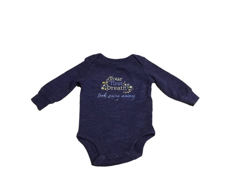 NB-Your first breath took ours away onesie