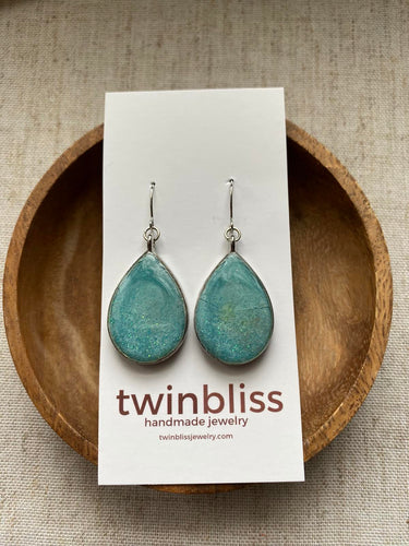 Large Sparkle Blue Drop