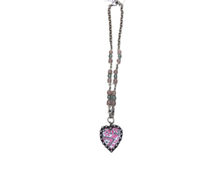 Tin soldalite heart necklace