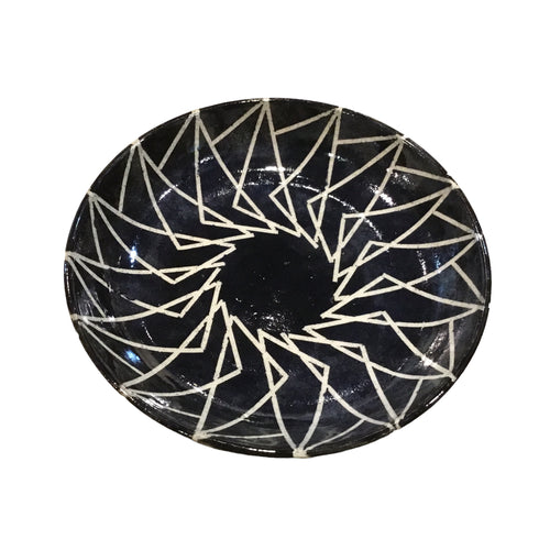 Caffeinated Spider Black and White Plate