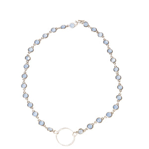 Ice Blue on Silver Choaker