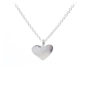 Organic Heart Necklace - Sterling Silver