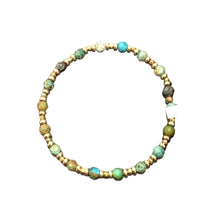Turquoise and Brass Bracelet