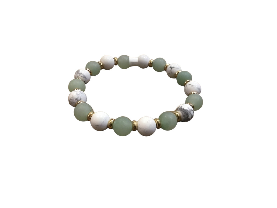 Aventurine and Howlite Bracelet
