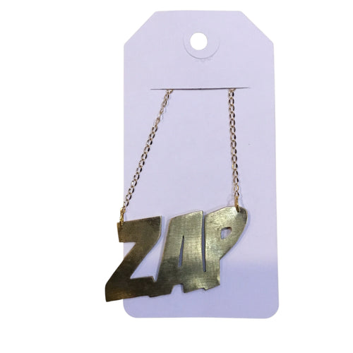Brass Zap Necklace
