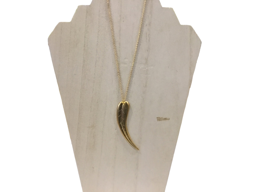 Brass Leaf Midi Pendant