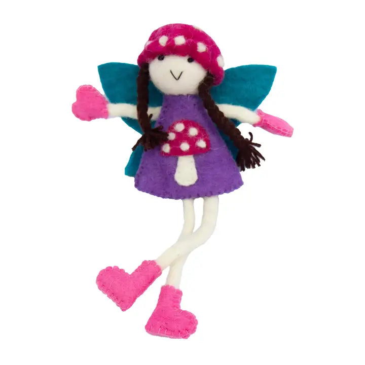 Mushroom Bonnet Tooth Fairy Pillow Brunette
