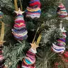 Felted Wool Small Christmas Ornament-Silver