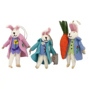 Ornament - Felt Bunnies - Easter Decor