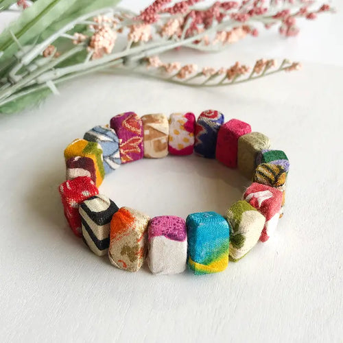 Kantha block bracelet