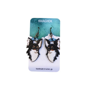 Long-Hair Chihuahua Earrings