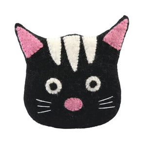 Black Cat Face Shape Coin Purse