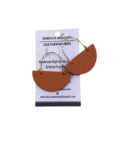 Large Halfmoon Earrings - Orange