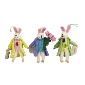 Ornament - Felt Bunnies - Easter Decor