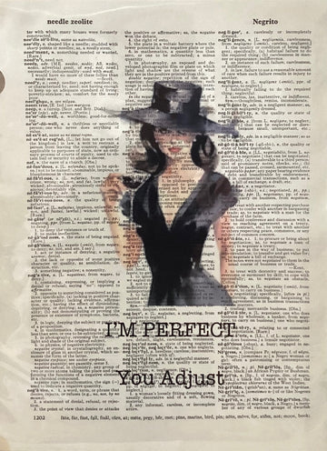 Dictionary Art Print - I'm Perfect You Adjust