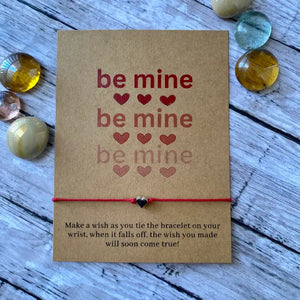 Be Mine, Valentine's Wish Bracelet - Red