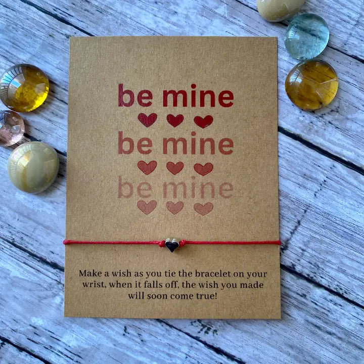 Be Mine, Valentine's Wish Bracelet - Baby pink